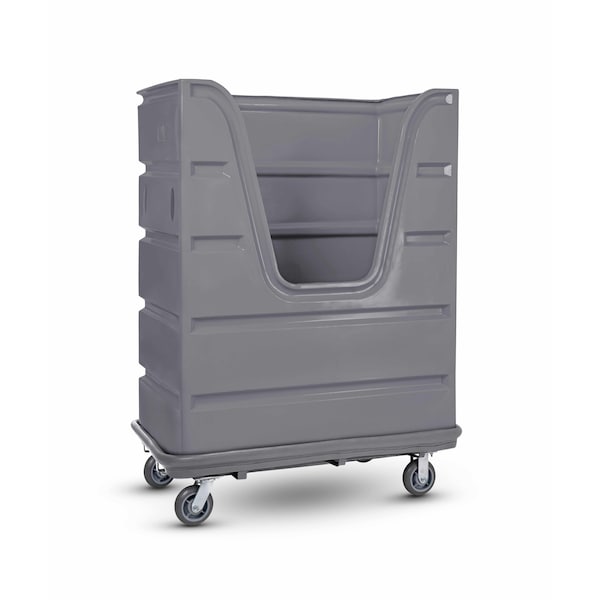 Polyethylene/Steel Poly Bulk Transport Bumper Truck, 2000 lb, Gray